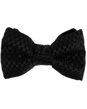 Tom Ford Geometric Pattern Bow Tie - Black