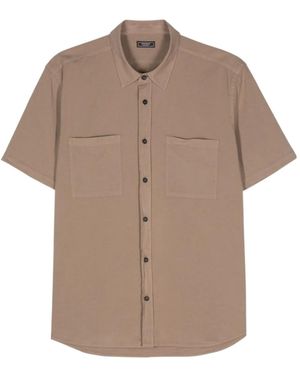 Peserico Cotton-Blend Shortsleeved Shirt - Natural