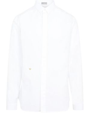 Dior Homme Bee Embroidered Long-Sleeved Shirt in White for Men | Lyst