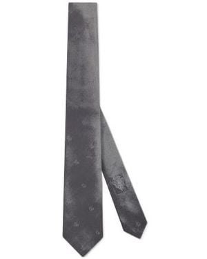 Gucci Double G Silk Jacquard Tie - Gray