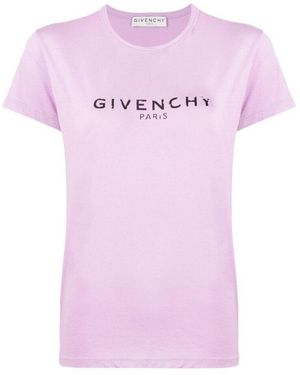 Givenchy Logo Printed T-Shirt - Pink