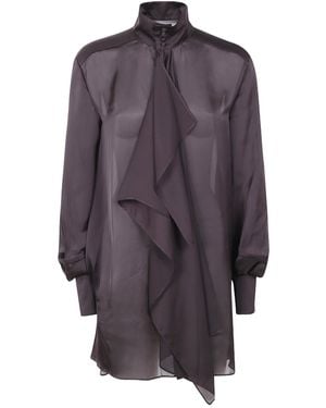 Sacai Ruffled High-Neck Blouse - Purple