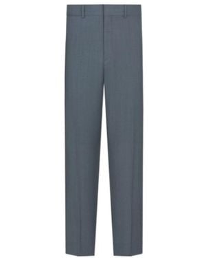 Dior High Waist Straight Leg Trousers - Blue