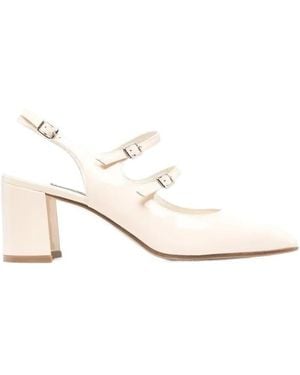 CAREL PARIS Banana 70Mm Slingback Mary Janes - White