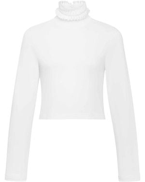 Alaïa Alaïa Cropped T-Shirt - White