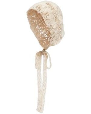 Magda Butrym Crochet Cotton Hood - White