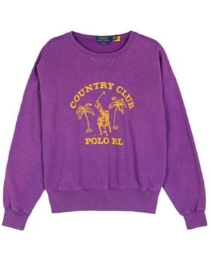 Polo Ralph Lauren Graphic-Print Sweatshirt - Purple