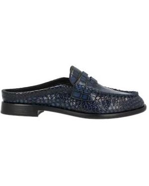 Rag & Bone Crocodilepattern Mules - Blue
