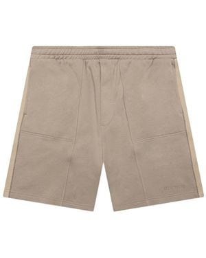 Helmut Lang Logo-Embroidered Tape Track Shorts - Grey