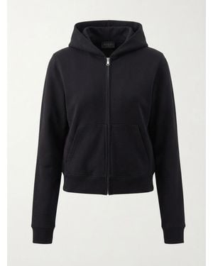 Gucci Cotton Jersey And Cashmere Zip Jacket - Black