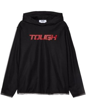 MSGM Long-Sleeve Hoodie - Black