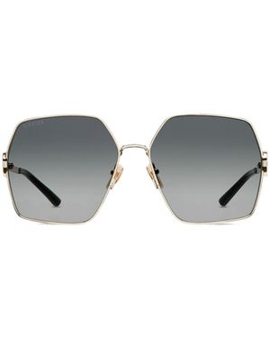 Gucci Oval Frame Sunglasses - Metallic