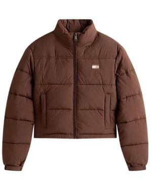 Tommy Hilfiger Long-Sleeved Zippered Cotton Jacket - Brown