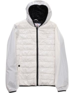Herno Kids Zip-Up Hooded Puffer Jacket - White