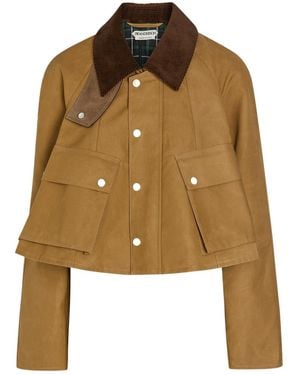 JW Anderson Corduroy Collar Cotton Jacket - Brown