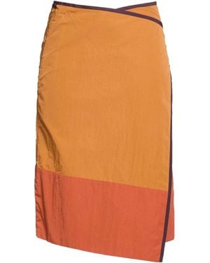 Saint Laurent Colourful Tie Midi Skirt - Orange