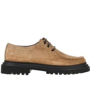 Dolce & Gabbana Suede Lace-Up Derby Shoes - Brown