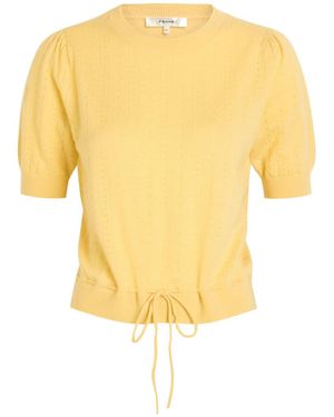 FRAME Crew Neck Drawstring Top - Yellow