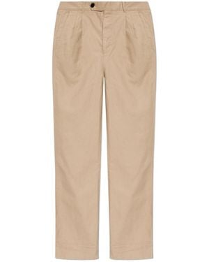 AllSaints Roland Pleated Wide-Leg Trousers - Natural