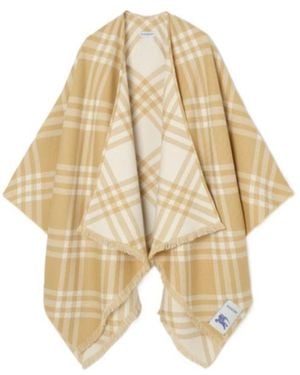 Burberry Tribar Check Cape - White
