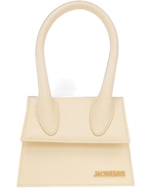 Jacquemus Le Chiquito Logo Lettering Mini Tote Bag - Natural