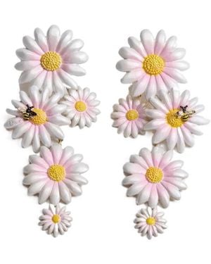 Dior Daisy Earrings - White