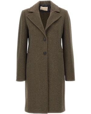 Kaos Single-Breasted Long-Sleeved Coat - Green