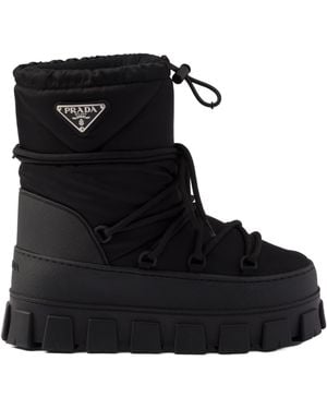 Prada Winter Nylon Platform Boots - Black