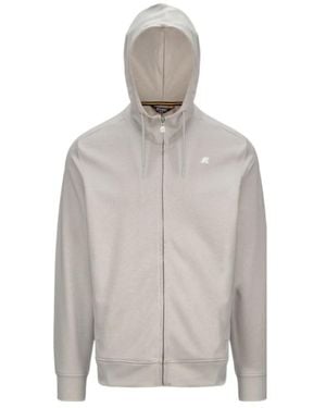 K-Way Zip-Up Hooded Hoodie - Gray