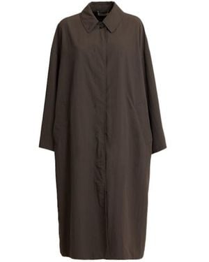 The Row Nylon Long Coat - Brown