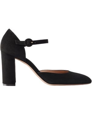 Gianvito Rossi Suede Court Shoes - Black
