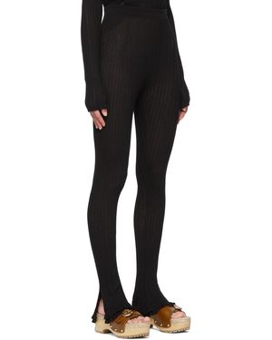 3.1 Phillip Lim Cotton Ribbed Casual Trousers - Black