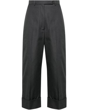 Thom Browne High-Waisted Canvas Trousers - Grey