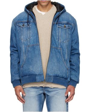 Egonlab Hooded Denim Jacket - Blue