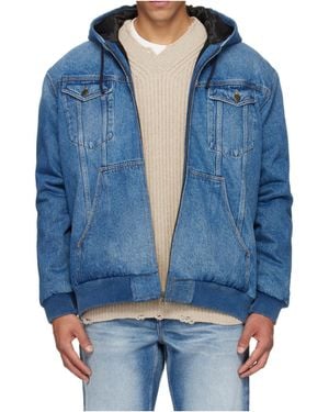 Egonlab Hooded Denim Jacket - Blue
