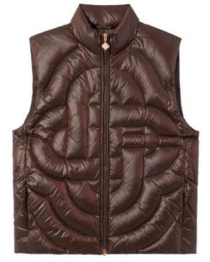 CASABLANCA Dark Quilted Down Puffer Vest - Brown