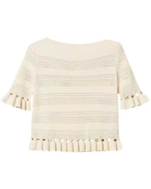 Twinset Ruffled Jumper - Natural