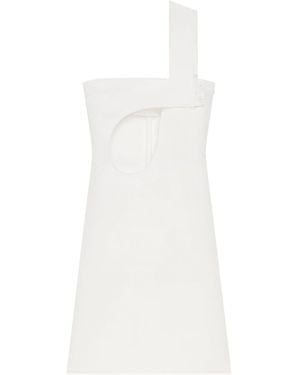 Courreges Cut-Out Satin Dress - White