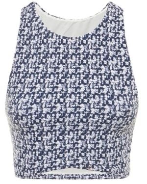 The Upside Jacquard Pattern Vest - Blue