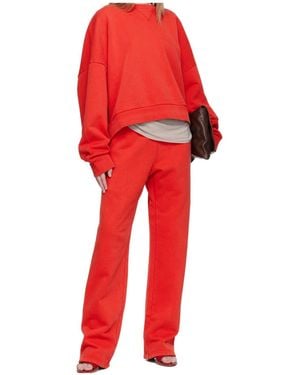 Entire studios Crew-Neck Cropped Sweatshirt - Red