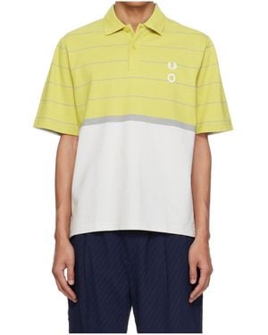 Craig Green X Fred Perry Collaboration Half And Half Short-Sleeved Polo Shirt - White