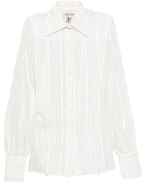 Semicouture Striped Long-Sleeve Shirt - White