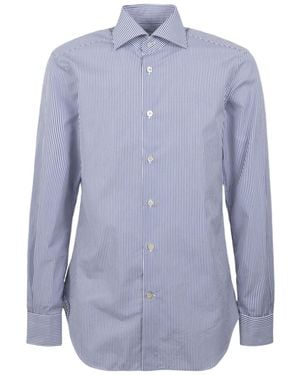 Kiton Striped Long-Sleeve Shirt - Blue