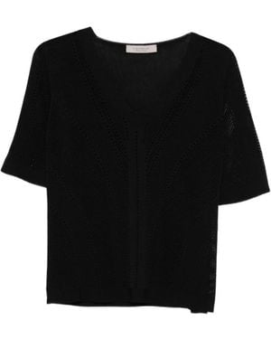 D.exterior V-Neck T-Shirt - Black