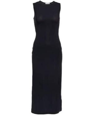 Jil Sander Fitted Jersey Midi Dress - Blue