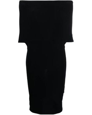 Wardrobe NYC Off Shoulder Bodycon Minidress - Black