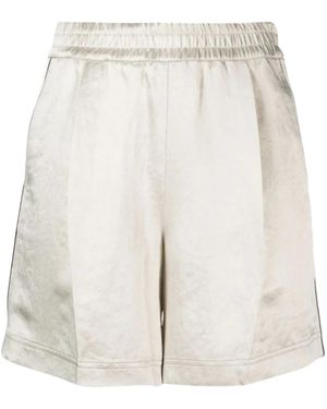Helmut Lang Straight-Cut Crinkled Shorts - White