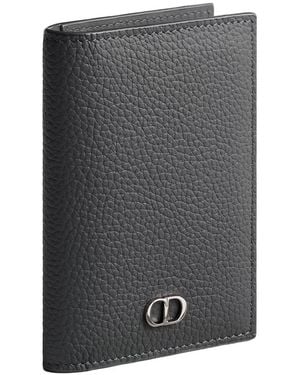 Dior Cdicon Vertical Bifold Card Holder - Grey