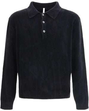 sunflower Chenille Quarter-Button Polo Shirt - Blue