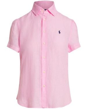 Polo Ralph Lauren Logo Embroidered Short Sleeved Shirt - Pink